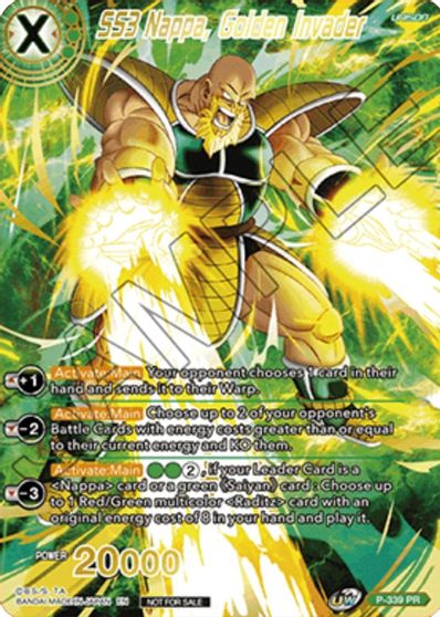 SS3 Nappa, Golden Invader (Gold Stamped) (P-339) [Saiyan Showdown Prerelease Promos] | Good Games Adelaide SA