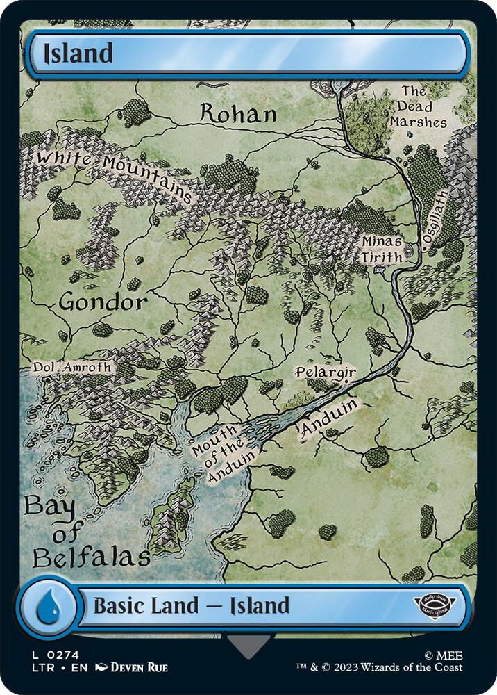 Island 0274 274 (Universes Beyond: The Lord of the Rings: Tales of Middle-earth)  - Foil | Good Games Adelaide SA