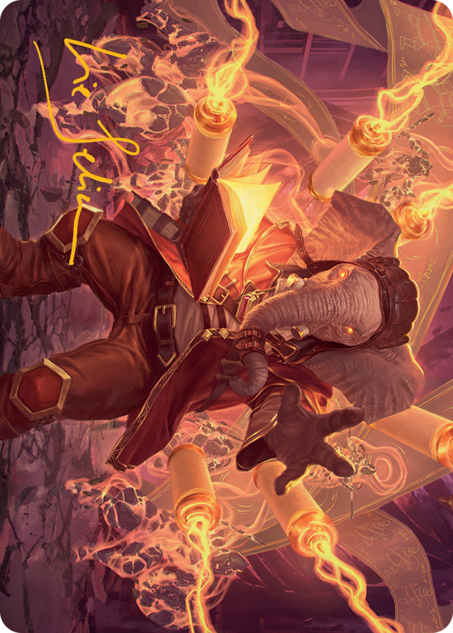 Quintorius, Loremaster Art Card (52) (Gold-Stamped Signature) [March of the Machine Art Series] | Good Games Adelaide SA