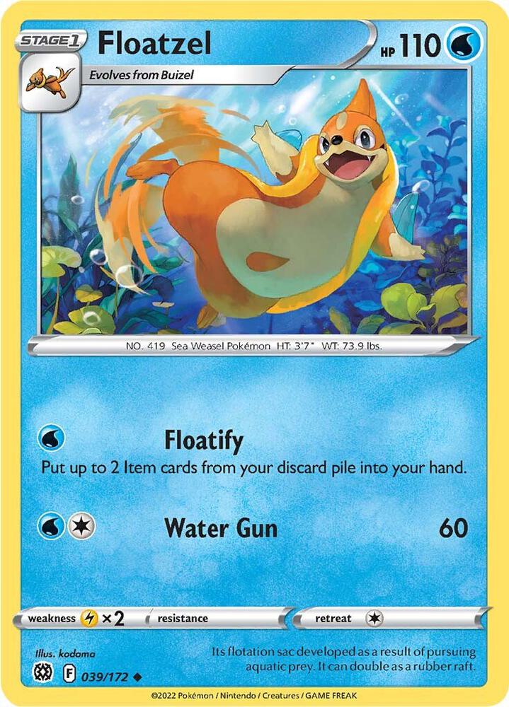 Floatzel 039/172 (SWSH09: Brilliant Stars)  | Good Games Adelaide SA