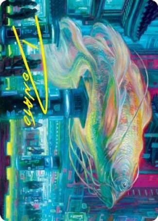 Skyswimmer Koi Art Card Gold Stamped Signature 3 (Art Series: Kamigawa: Neon Dynasty)  | Good Games Adelaide SA