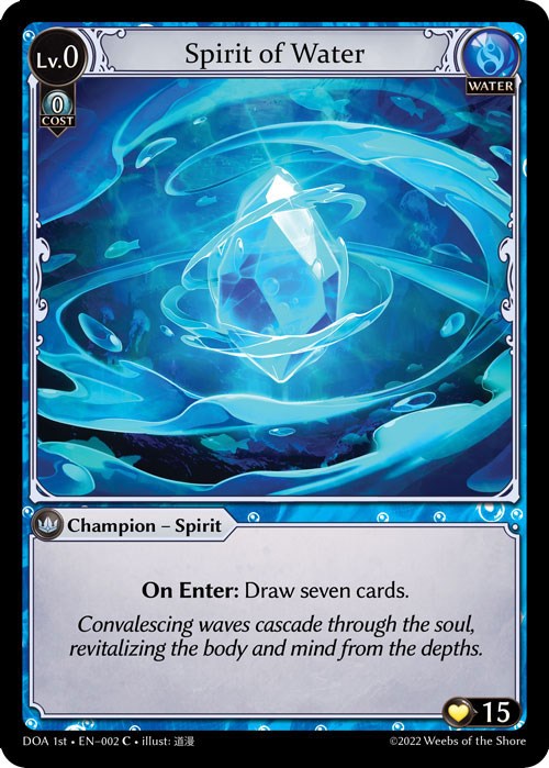 Spirit of Water (002) [Dawn of Ashes: 1st Edition] | Good Games Adelaide SA