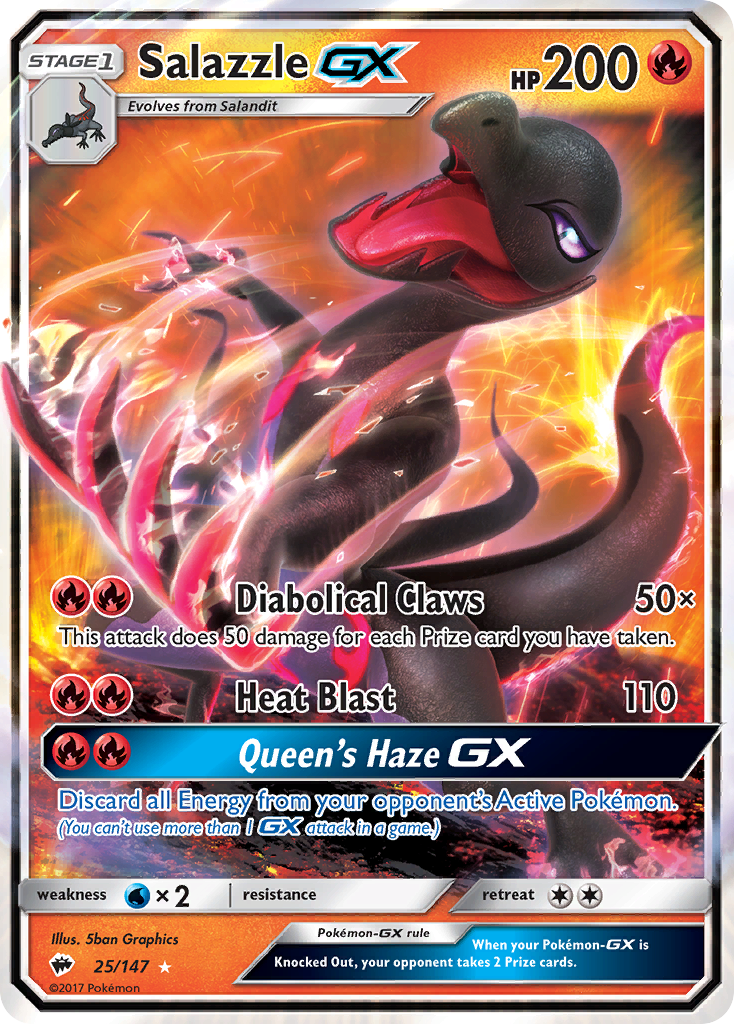 Salazzle GX (25/147) [Sun & Moon: Burning Shadows] | Good Games Adelaide SA