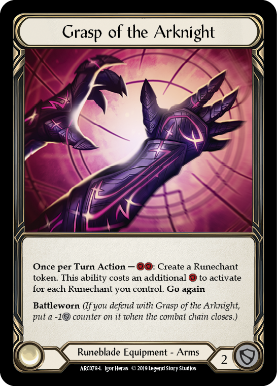 Grasp of the Arknight [ARC078-L] 1st Edition Cold Foil | Good Games Adelaide SA