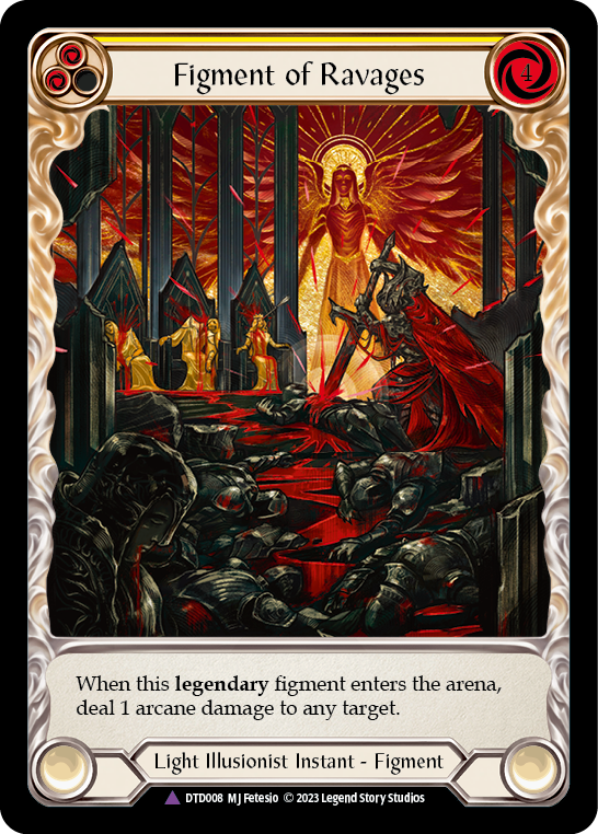 Figment of Ravages // Sekem, Archangel of Ravages (Marvel) [DTD008] (Dusk Till Dawn)  Cold Foil | Good Games Adelaide SA