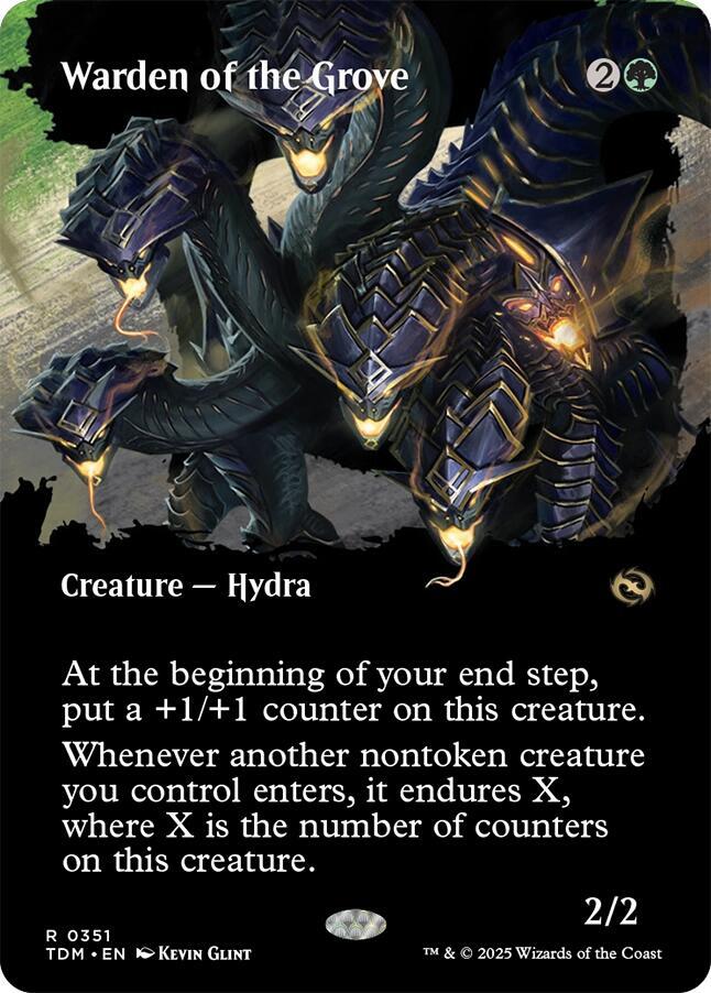Warden of the Grove Borderless 351 (Tarkir: Dragonstorm)  - Borderless Foil | Good Games Adelaide SA