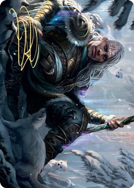 Jorn God of Winter Art Card Gold Stamped Signature 47 (Art Series: Kaldheim)  | Good Games Adelaide SA