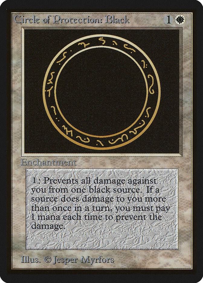 Circle of Protection: Black 10/302 (Beta Edition)  | Good Games Adelaide SA