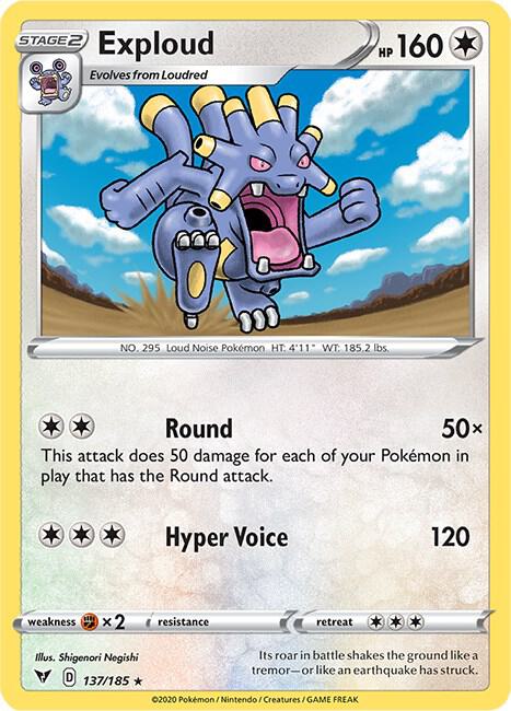 Exploud 137/185 (SWSH04: Vivid Voltage)  - Reverse Holofoil | Good Games Adelaide SA
