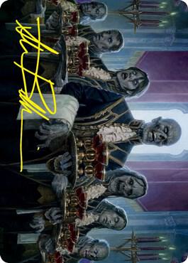 Dying to Serve Art Card Gold Stamped Signature 32 (Art Series: Innistrad: Crimson Vow)  | Good Games Adelaide SA