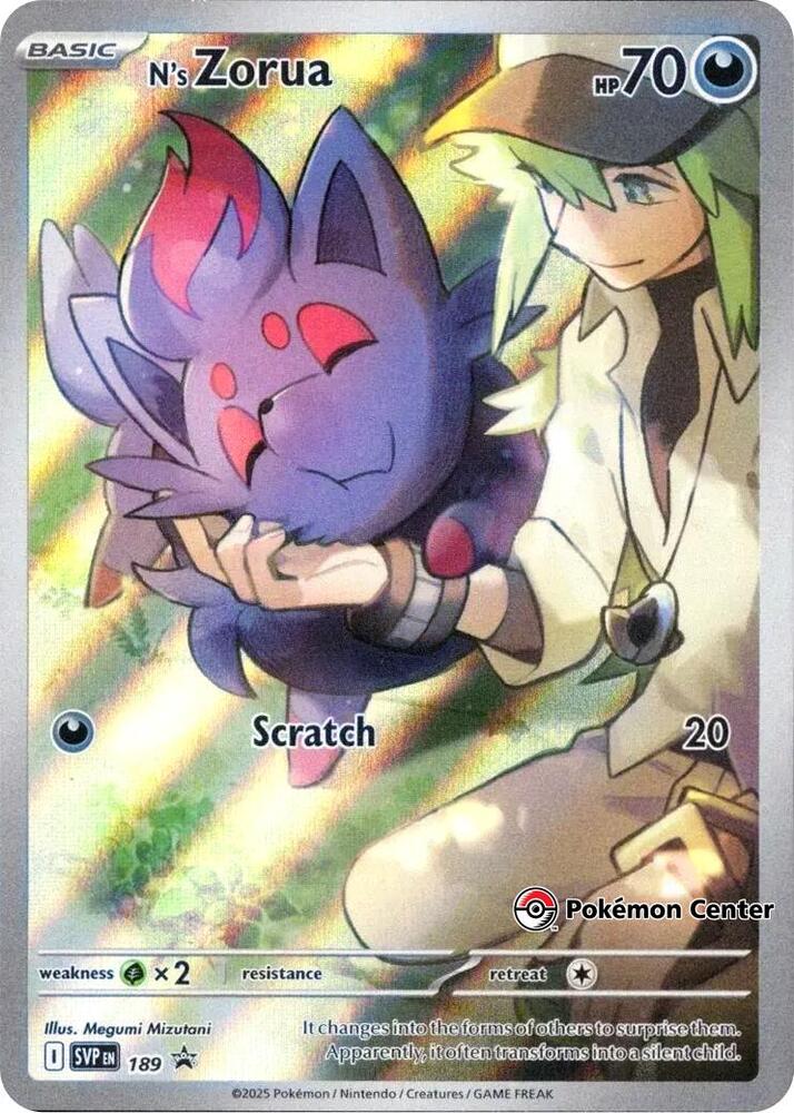 N's Zorua Pokemon Center Exclusive 189 (SV: Scarlet & Violet Promo Cards)  - Holofoil | Good Games Adelaide SA