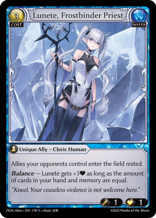 Lunete, Frostbinder Priest (178) [Dawn of Ashes: Alter Edition] | Good Games Adelaide SA