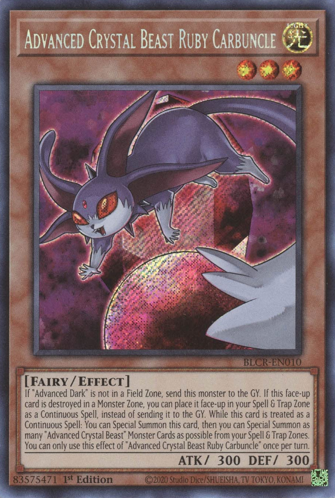 Advanced Crystal Beast Ruby Carbuncle [BLCR-EN010] Secret Rare | Good Games Adelaide SA