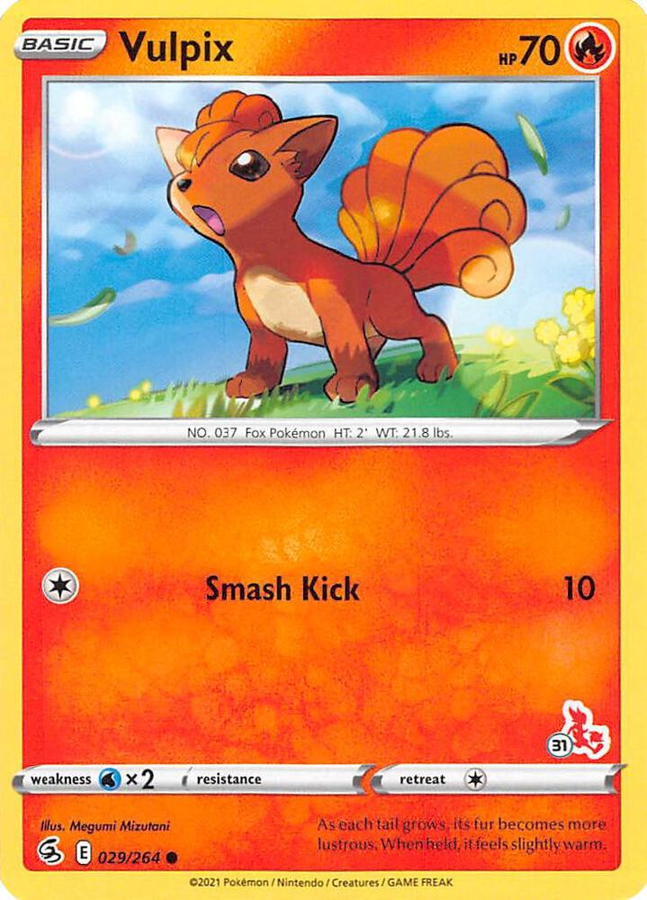 Vulpix 029 264 31 Cinderace Stamped 029/264 (Battle Academy 2022)  | Good Games Adelaide SA