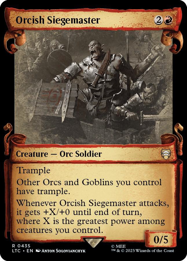 Orcish Siegemaster 435 (Commander: The Lord of the Rings: Tales of Middle-earth)  - Showcase Scroll Foil | Good Games Adelaide SA