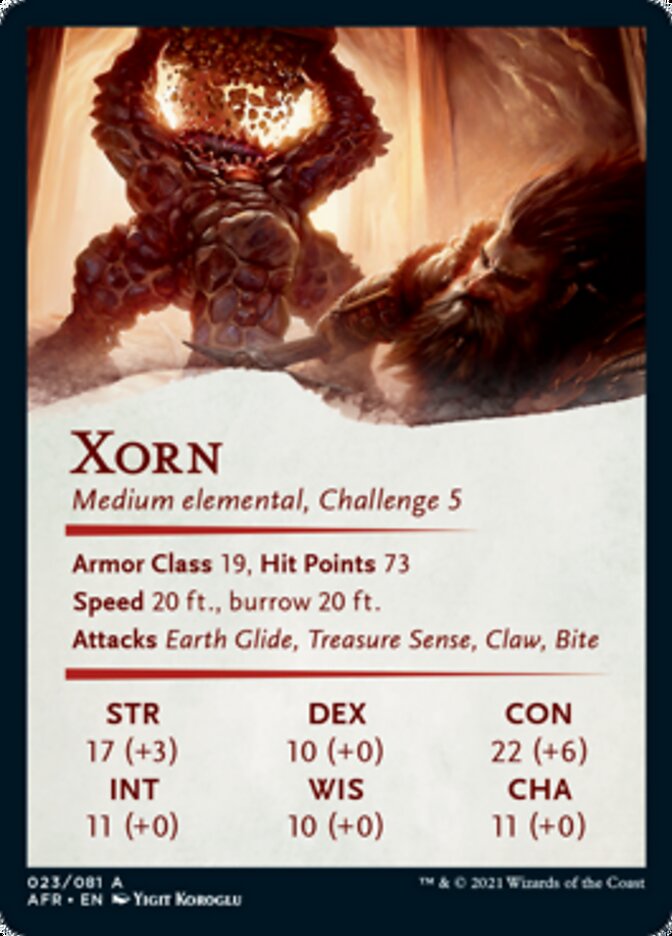 Xorn Art Card [Dungeons & Dragons: Adventures in the Forgotten Realms Art Series] | Good Games Adelaide SA