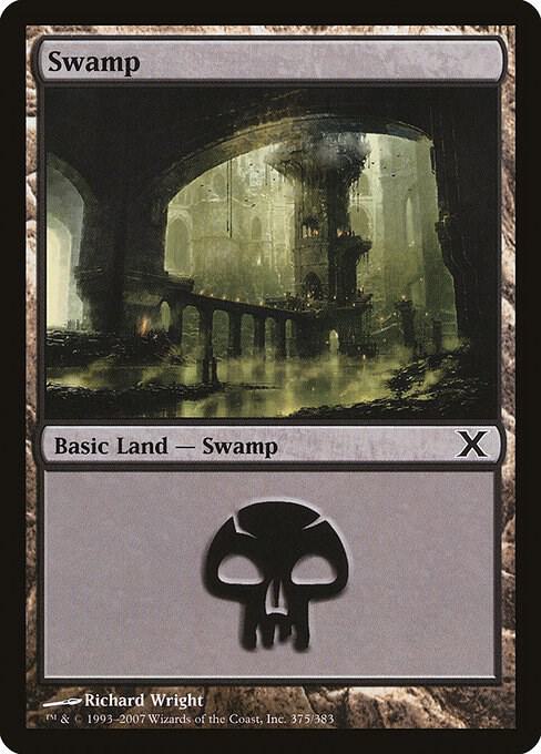 Swamp 375 375 (10th Edition)  - Foil | Good Games Adelaide SA
