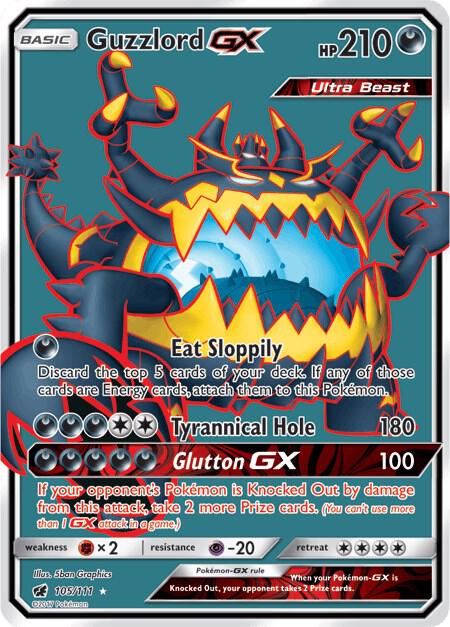 Guzzlord GX Full Art 105/111 (SM - Crimson Invasion)  - Holofoil | Good Games Adelaide SA