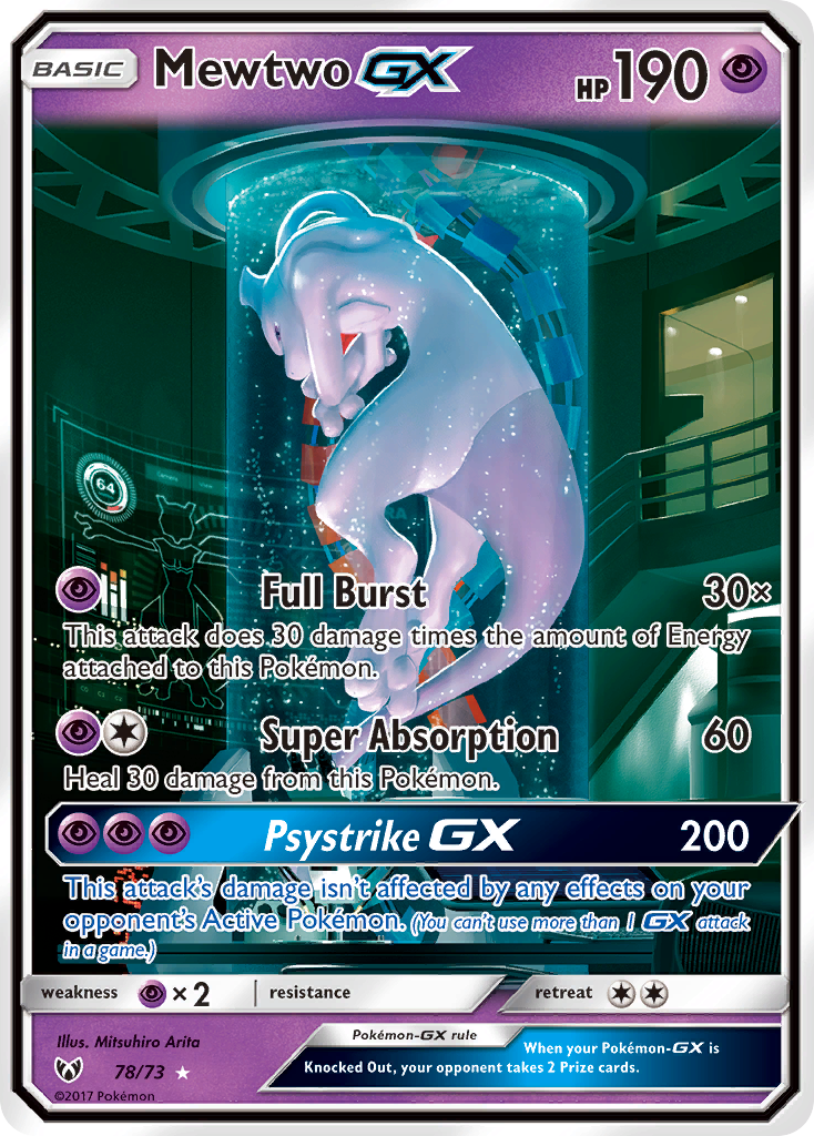 Mewtwo GX (78/73) [Sun & Moon: Shining Legends] | Good Games Adelaide SA