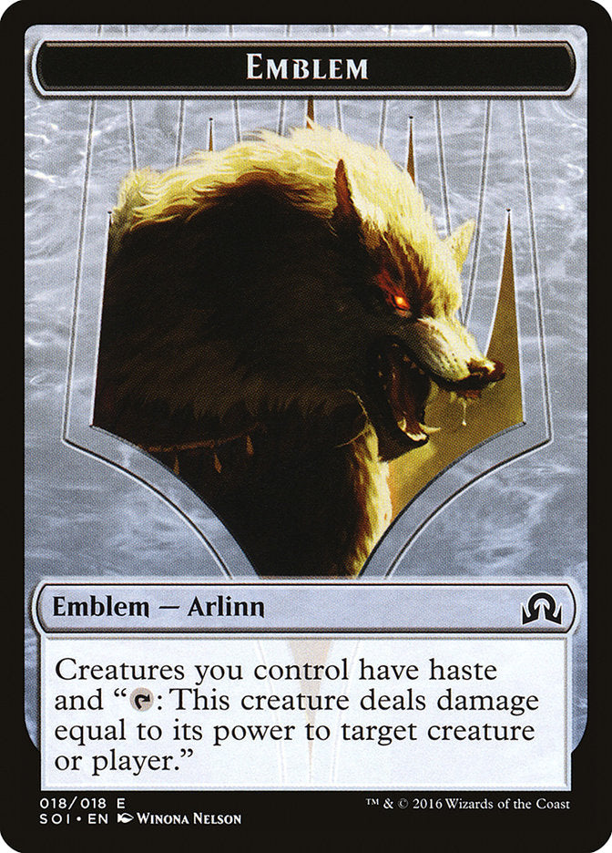 Emblem - Arlinn Kord [Shadows over Innistrad Tokens] | Good Games Adelaide SA