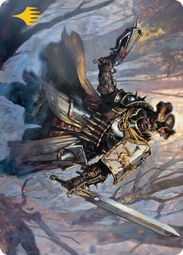 Brutal Cathar Art Card Gold Stamped Signature 13 (Art Series: Innistrad: Midnight Hunt)  | Good Games Adelaide SA