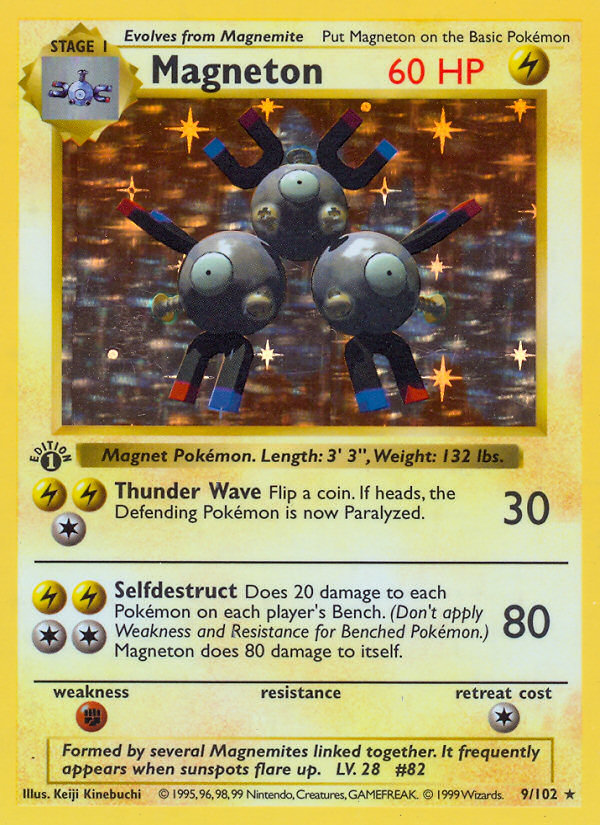 Magneton (9/102) (Shadowless) [Base Set 1st Edition] | Good Games Adelaide SA