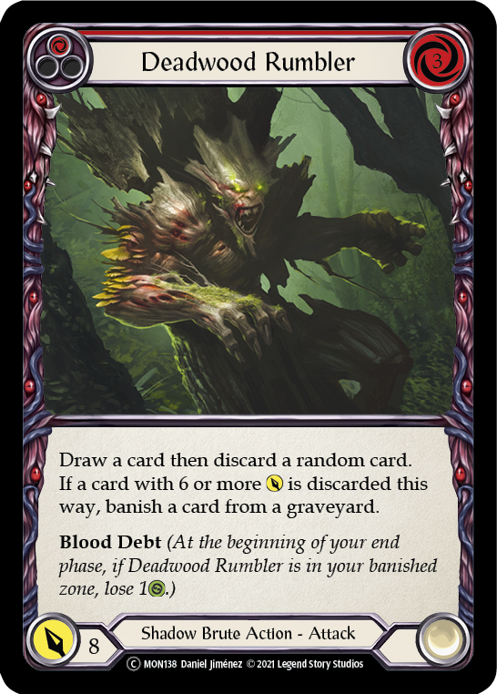 Deadwood Rumbler (Red) [U-MON138-RF] Unlimited Rainbow Foil | Good Games Adelaide SA