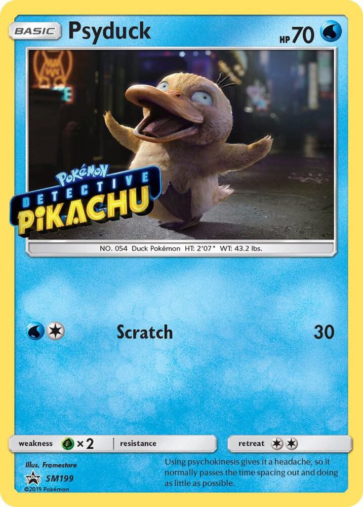 Psyduck Detective Pikachu Stamped SM199 (SM Promos)  - Holofoil | Good Games Adelaide SA