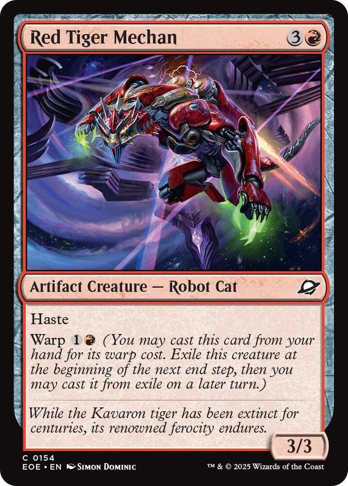 Red Tiger Mechan 154 (Edge of Eternities)  - Foil | Good Games Adelaide SA
