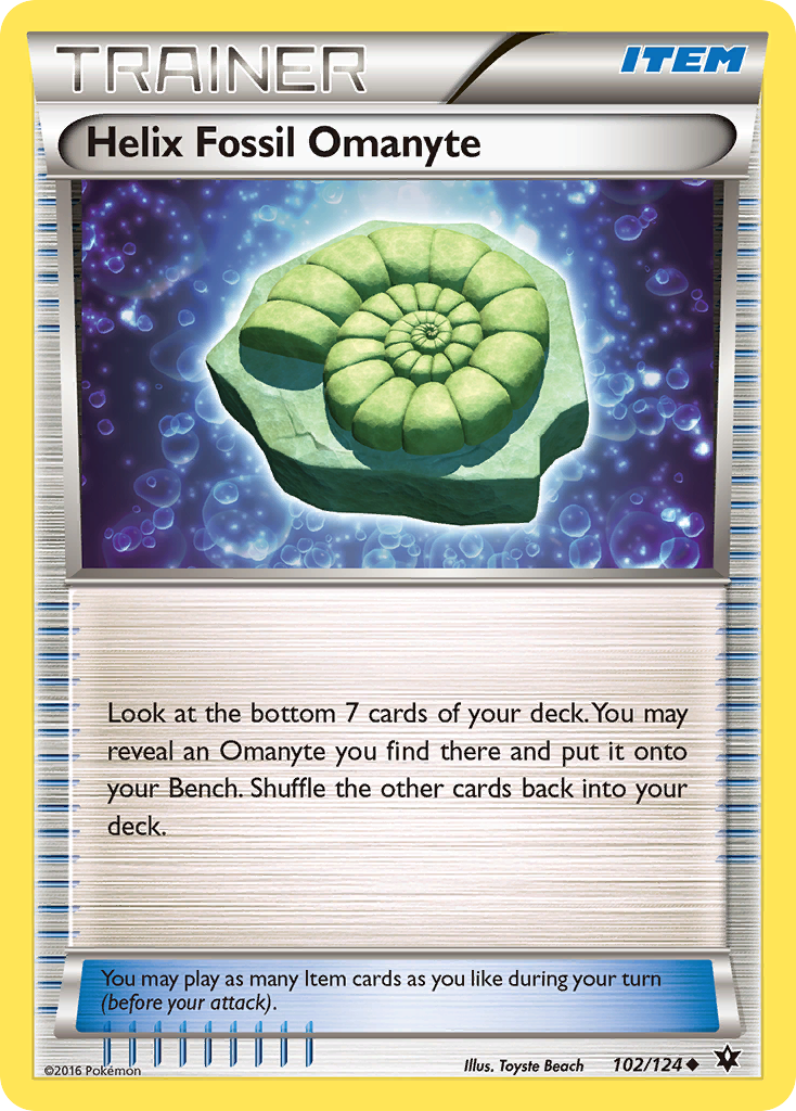 Helix Fossil Omanyte (102/124) [XY: Fates Collide] | Good Games Adelaide SA