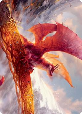 Goldspan Dragon Art Card Gold Stamped Signature 35 (Art Series: Kaldheim)  | Good Games Adelaide SA