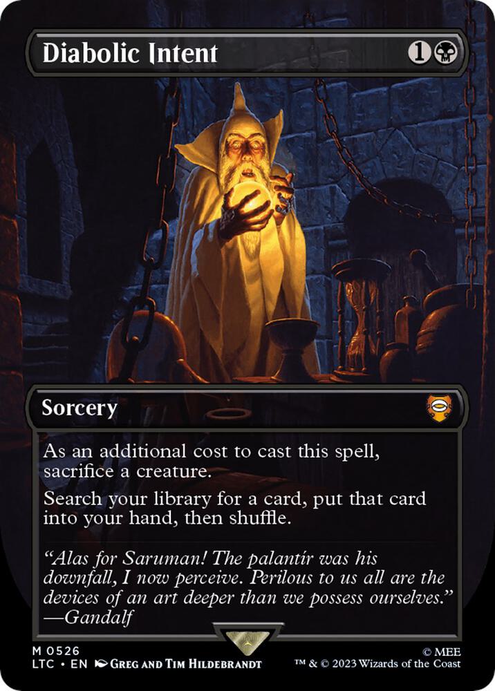 Diabolic Intent 526 (Commander: The Lord of the Rings: Tales of Middle-earth)  - Borderless Foil | Good Games Adelaide SA