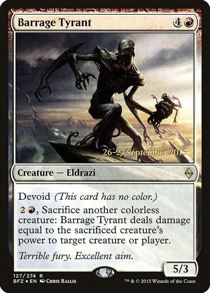 Barrage Tyrant 127 (Prerelease Cards)  - Foil | Good Games Adelaide SA