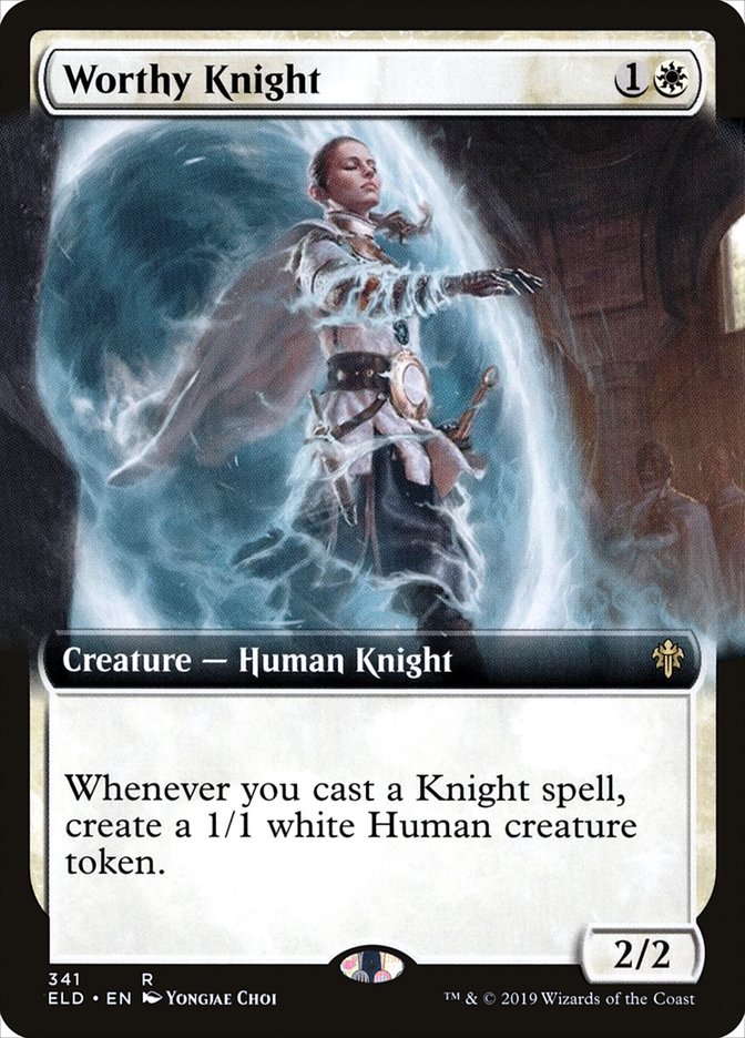 Worthy Knight (Extended Art) [Throne of Eldraine] | Good Games Adelaide SA