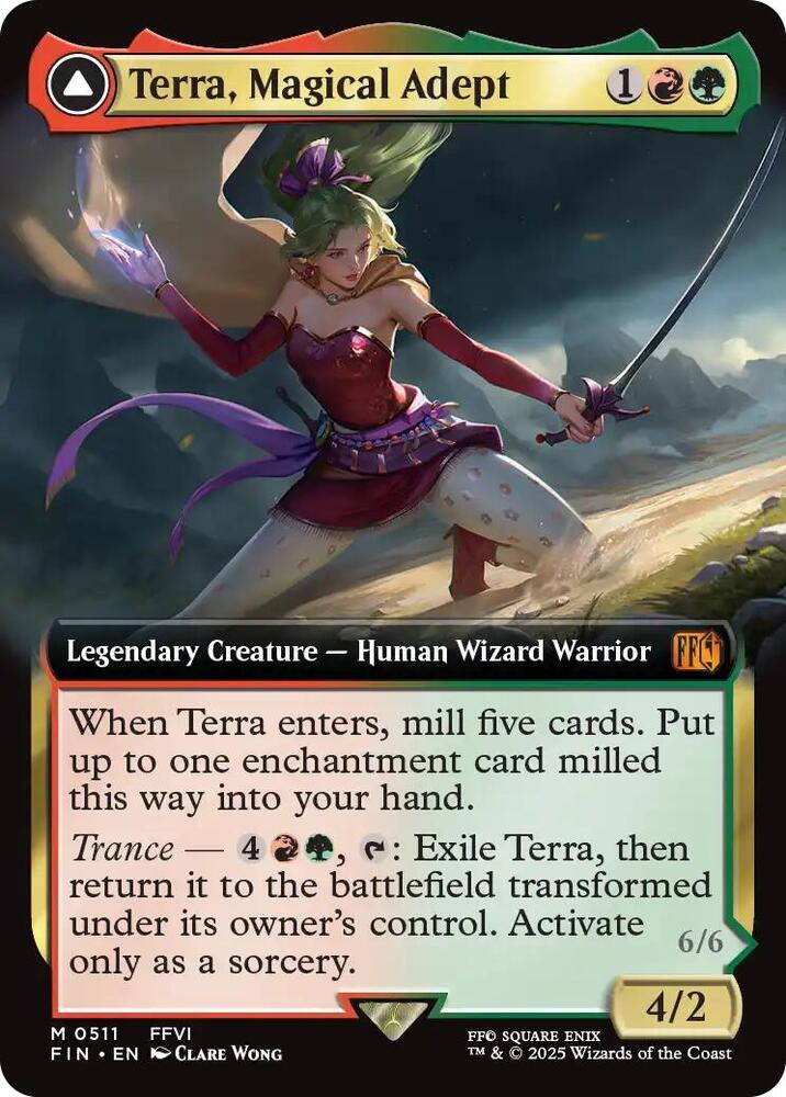 Terra Magical Adept Extended Art 511/309 (FINAL FANTASY)  - Extended Art Foil | Good Games Adelaide SA