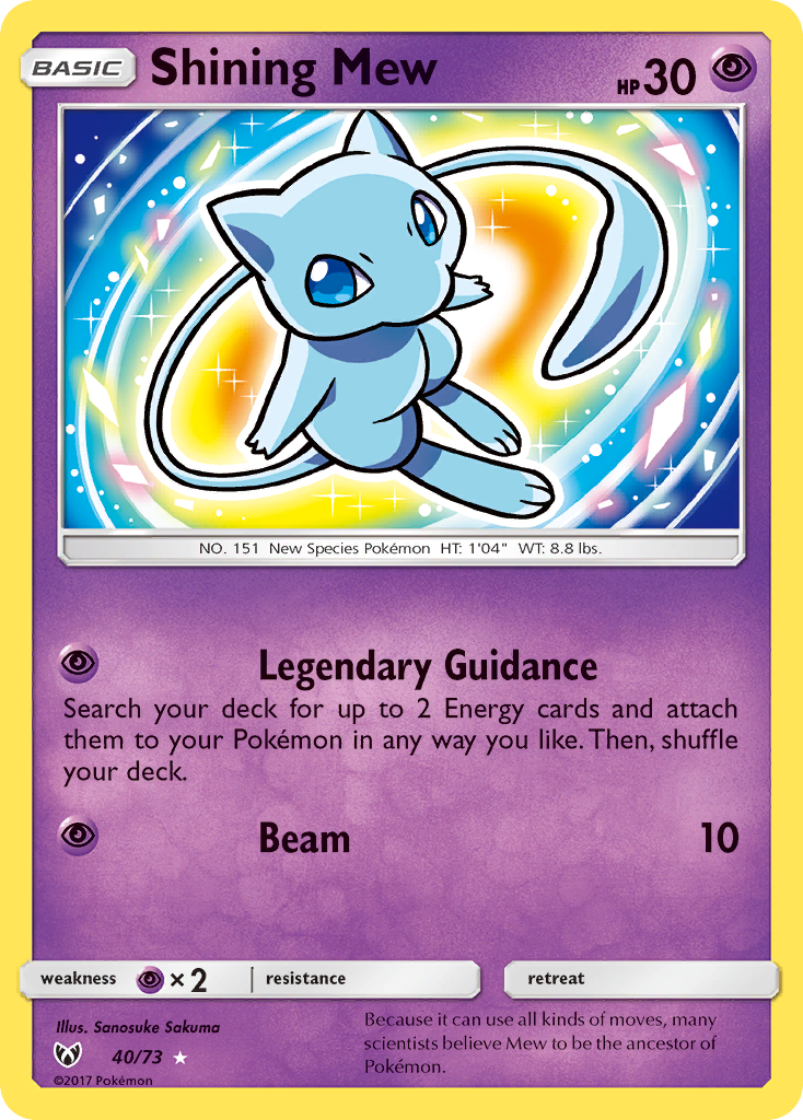 Shining Mew (40/73) [Sun & Moon: Shining Legends] | Good Games Adelaide SA