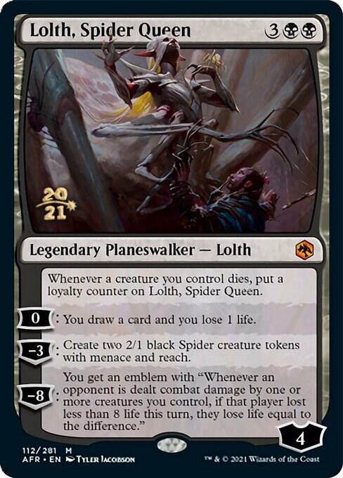 Lolth Spider Queen 112 (Prerelease Cards)  - Foil | Good Games Adelaide SA