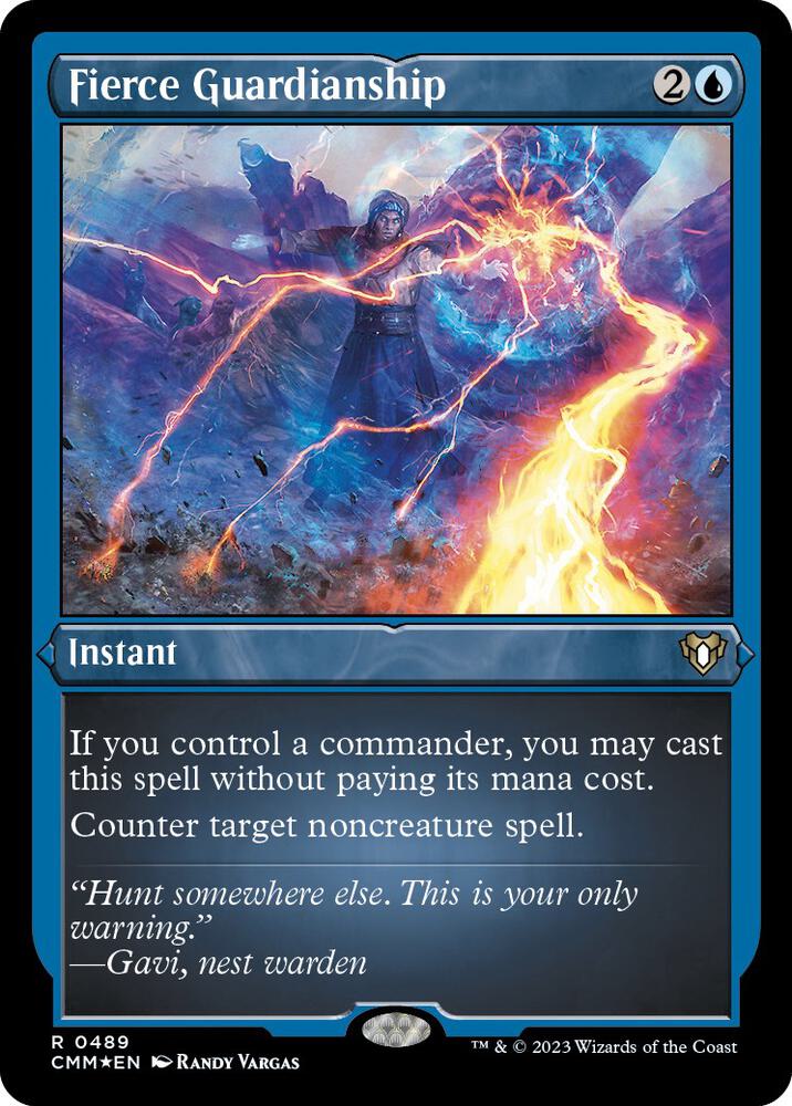 Fierce Guardianship Foil Etched 489 (Commander Masters)  - Foil | Good Games Adelaide SA