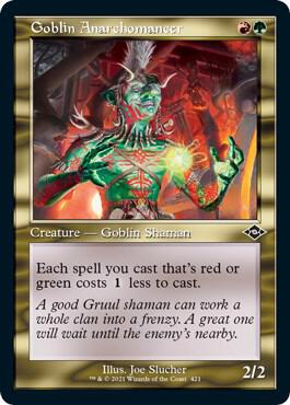 Goblin Anarchomancer Retro Frame Foil Etched 421 (Modern Horizons 2)  - Foil | Good Games Adelaide SA