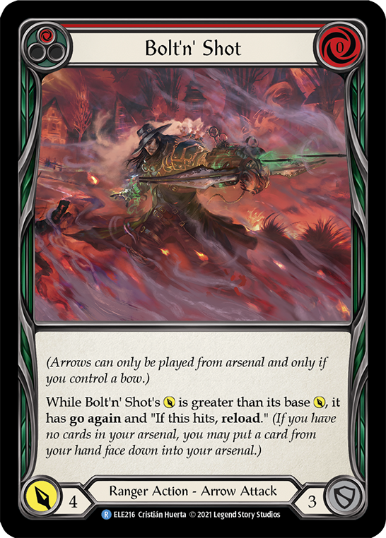 Bolt'n' Shot (Red) [ELE216] (Tales of Aria)  1st Edition Rainbow Foil | Good Games Adelaide SA