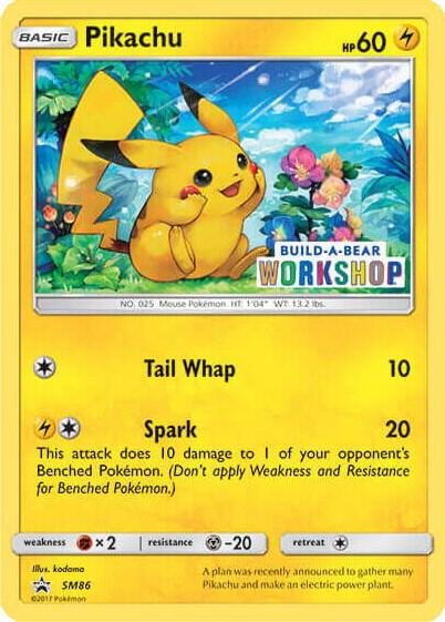 Pikachu SM86 Build A Bear Workshop Exclusive SM86 (Miscellaneous Cards & Products)  | Good Games Adelaide SA