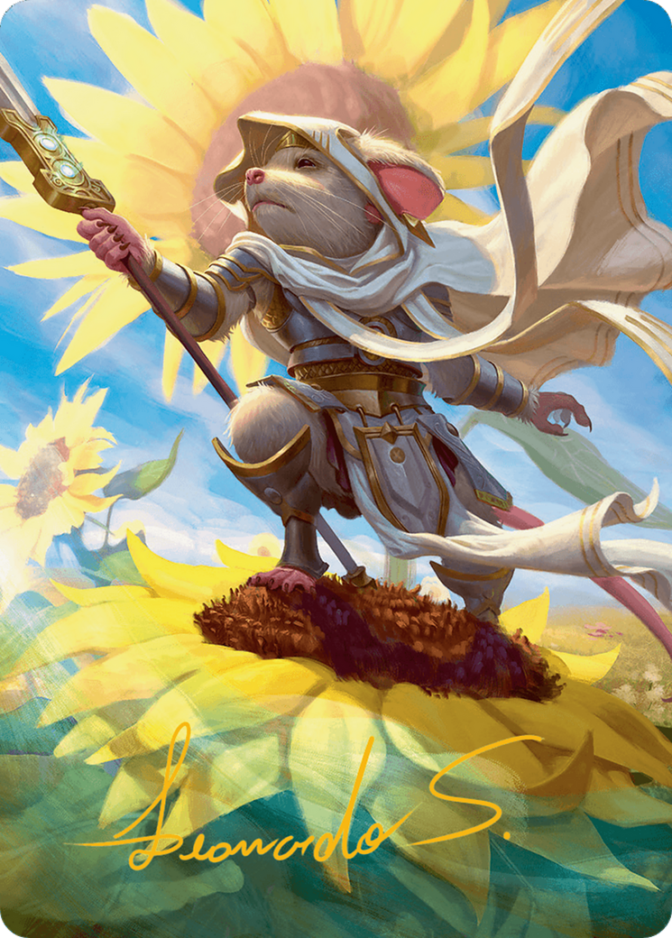 Elspeth, Sun's Champion Art Card (Gold-Stamped Signature) [Bloomburrow Art Series] | Good Games Adelaide SA