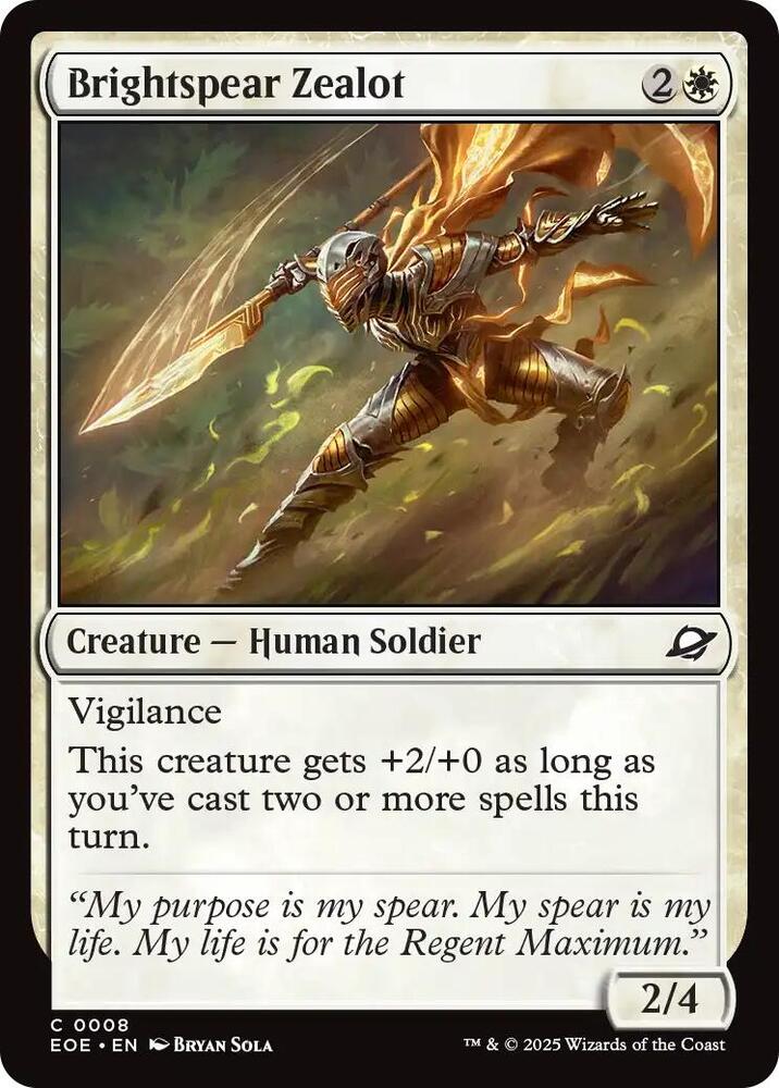 Brightspear Zealot 8 (Edge of Eternities)  - Foil | Good Games Adelaide SA