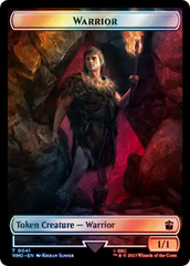 Warrior // Dinosaur Double-Sided Token (Surge Foil) [Doctor Who Tokens] | Good Games Adelaide SA