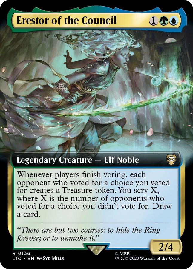 Erestor of the Council 136 (Commander: The Lord of the Rings: Tales of Middle-earth)  - Extended Art | Good Games Adelaide SA