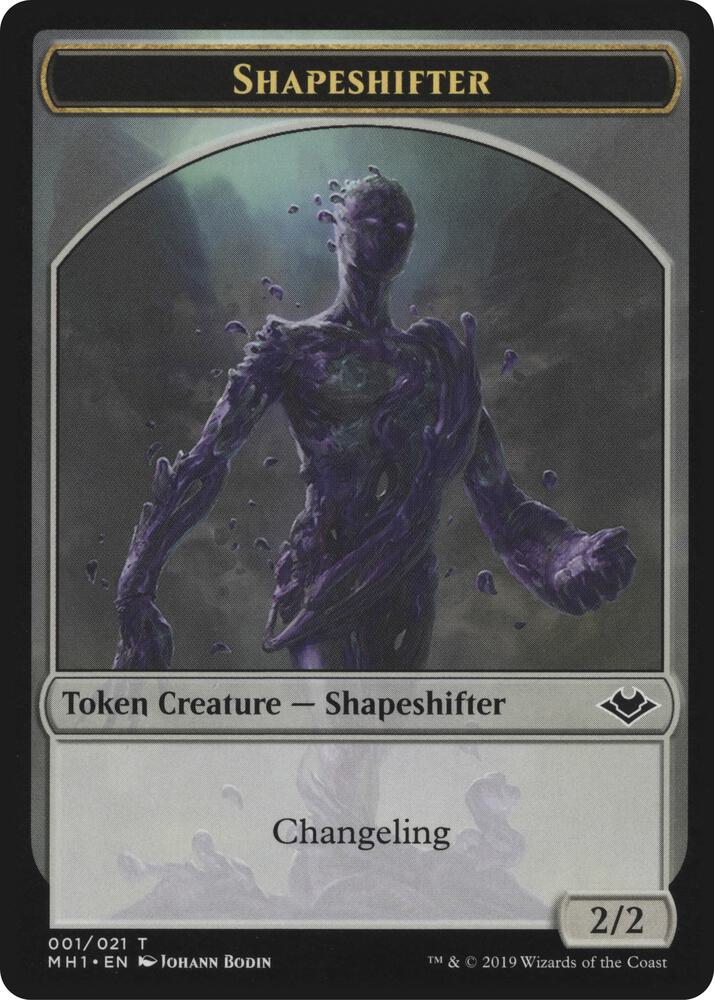 Shapeshifter Emblem Serra the Benevolent Double Sided Token 1 // 20 (Modern Horizons)  | Good Games Adelaide SA