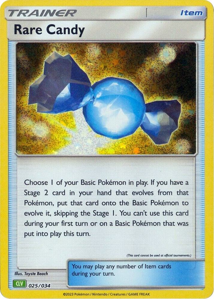 Rare Candy CLV 025/034 (Trading Card Game Classic)  - Holofoil | Good Games Adelaide SA