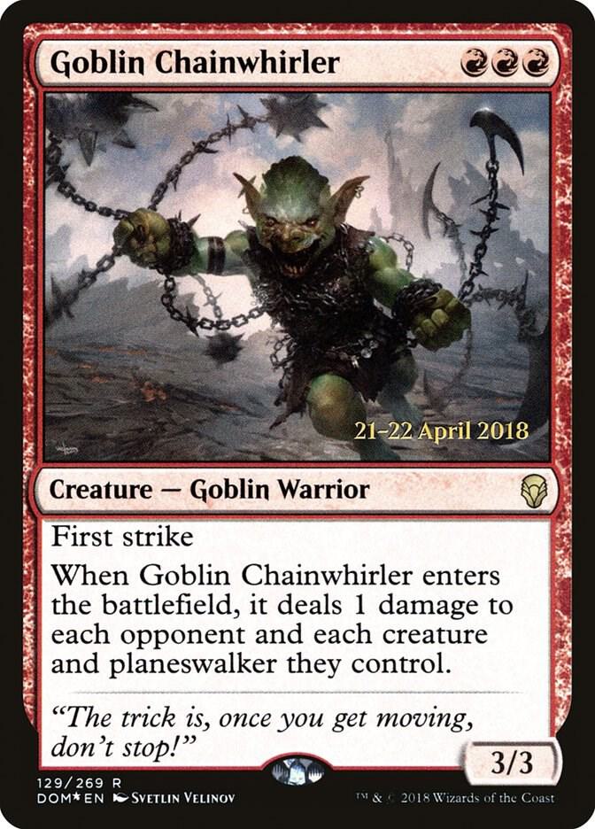 Goblin Chainwhirler 129 (Prerelease Cards)  - Foil | Good Games Adelaide SA