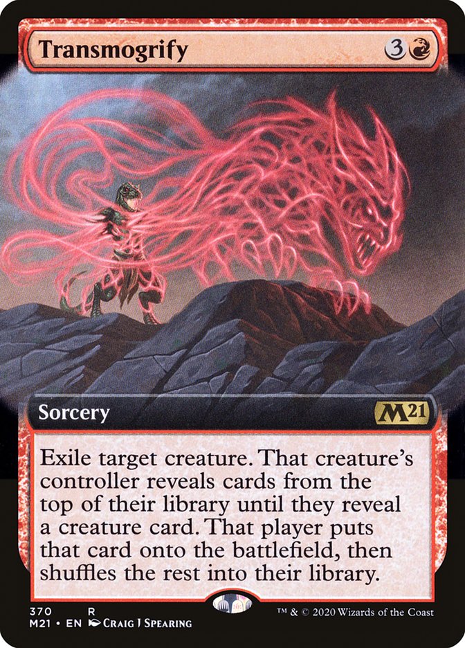 Transmogrify (Extended Art) [Core Set 2021] | Good Games Adelaide SA