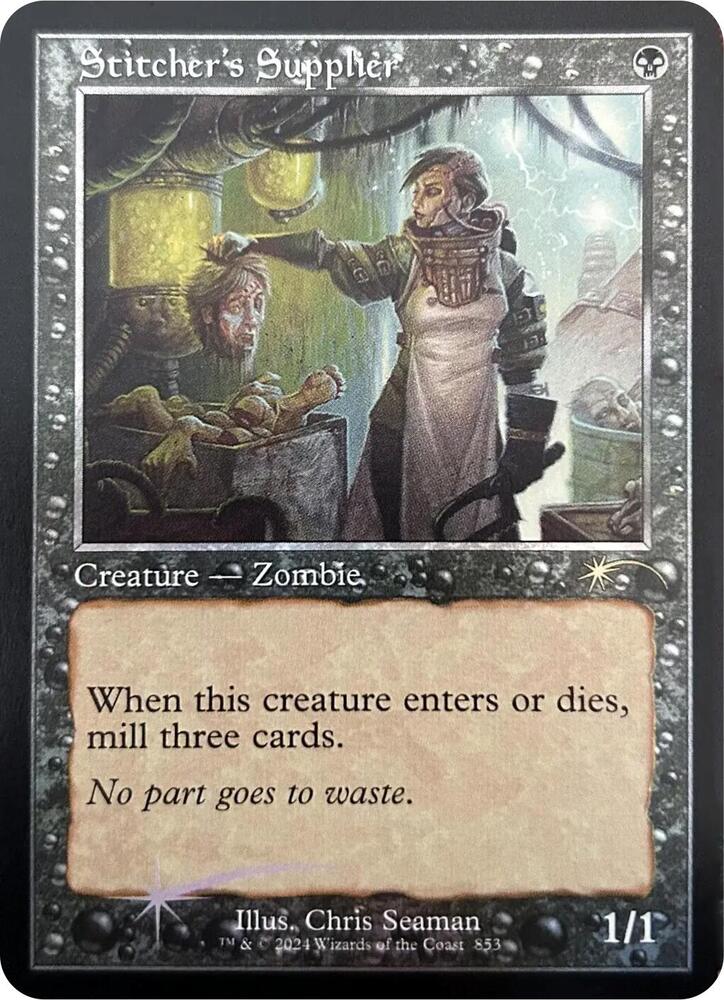 Stitchers Supplier Retro Frame 853 (Secret Lair Drop Series)  - Foil | Good Games Adelaide SA
